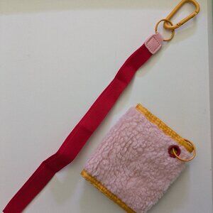 Target Cat and Jack Fuzzy Wallet and Lanyard Wristlet